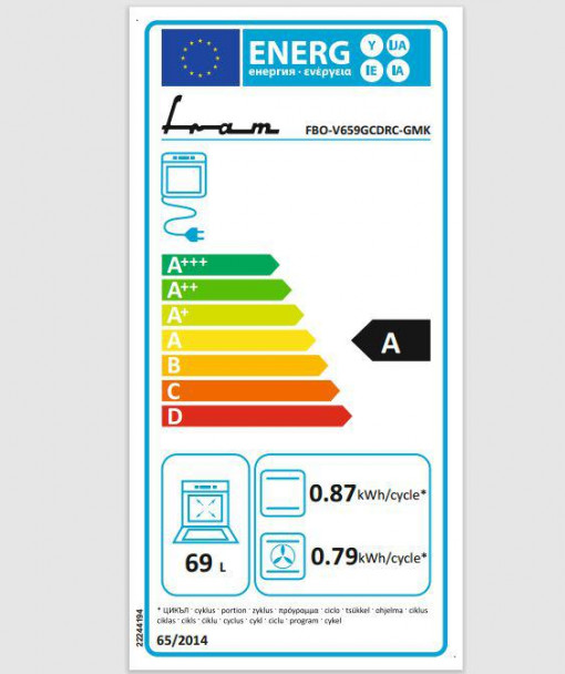 Cuptor incorporabil FRAM FBO-V659GCDRC-GMK, volum 69 L, clasa energetica A - Img 2