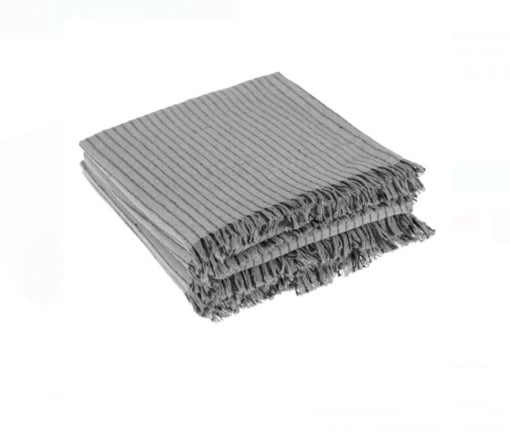 Cuvertura decorativa pentru canapea 3 locuri, dimensiune 280x180 cm, Dungi Gri