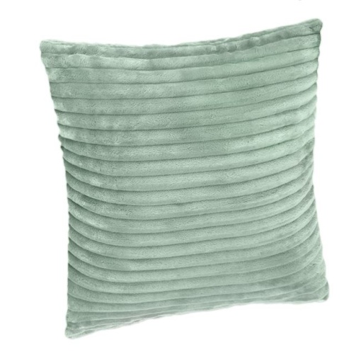 Fata de perna decorativa flannel, dimensiune 45 x 45 cm, Verde menta - Img 1