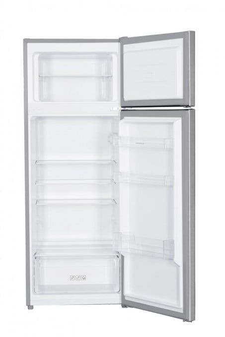 Frigider cu doua usi Heinner HF-H2206XF+, 205L, Clasa F, Lumina LED, H 143 cm, Inox - Img 2