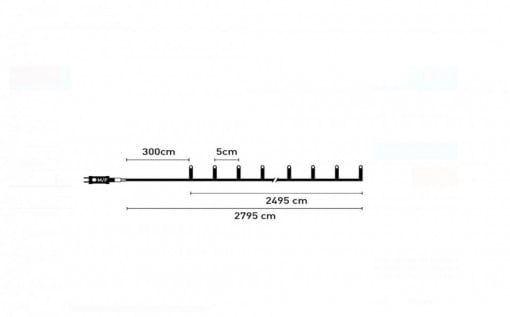 Instalatie de Lumini cu 500 de Becuri LED Alb Rece 27.95m - Img 3