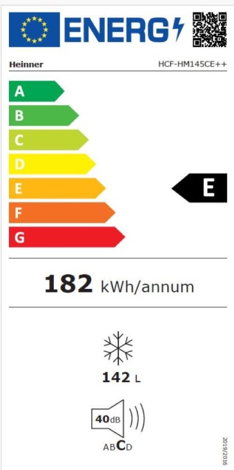 Lada frigorifica Heinner HCF-HM145CE++, 142 l, Clasa E - Img 3