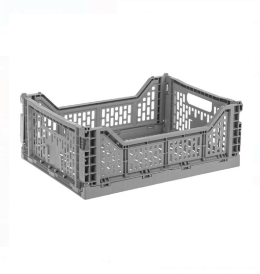 Ladita pliabila stivuibila din plastic, dimensiune 40x30x14.5 cm, capacitate 15l - Img 2