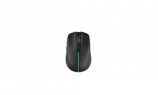 Mouse Serioux Flicker 212, 1600 dpi, reincarcabil USB-C,negru