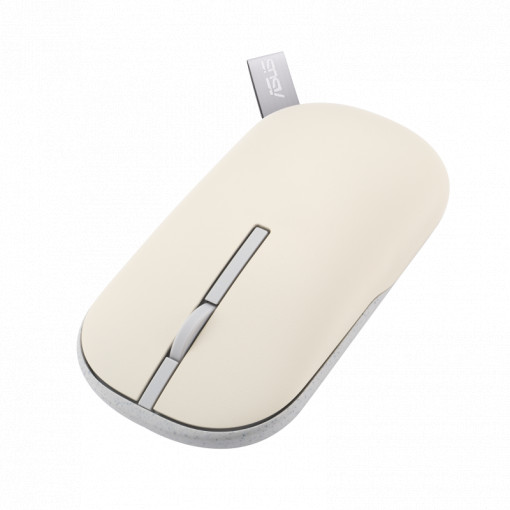 Mouse wireless ASUS MD100, 1600 dpi, capac superior suplimentar, 56g, oat milk - Img 1