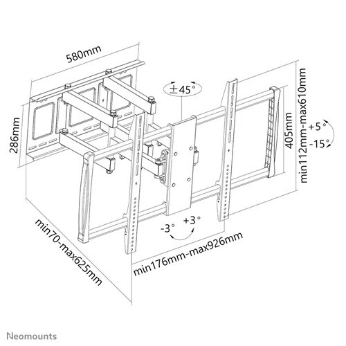 NM Screen TV Wall Mount TiltLFD 60&quot;-100&quot; - Img 3