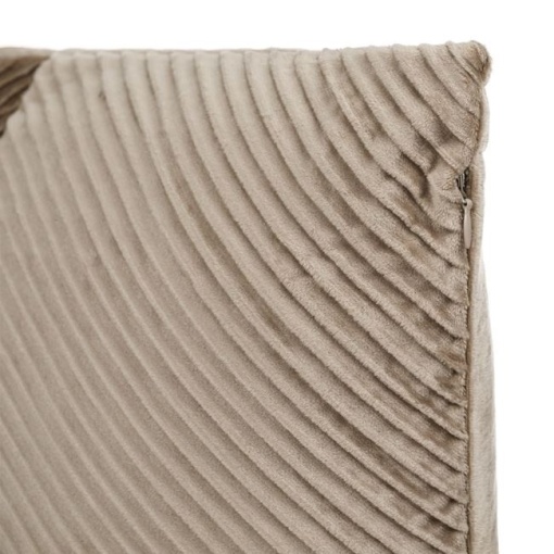 Perna decorativa catifelata, dimensiune 45 x 45 x 12 cm, model reliefat, Taupe - Img 4