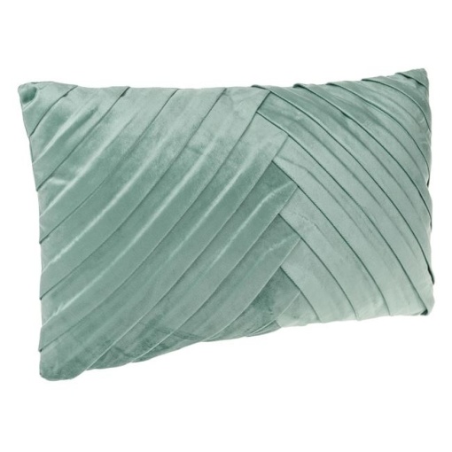 Perna decorativa catifelata, dimensiune 50x30x10 cm, model reliefat, Verde menta