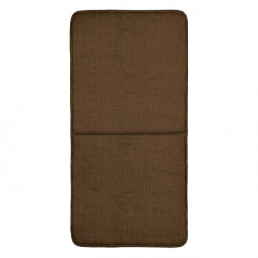 Perna decorativa de exterior pentru scaun cu spatar, doua fete, elastic pentru fixare, dimensiune 87x43 cm, Maro - Img 2