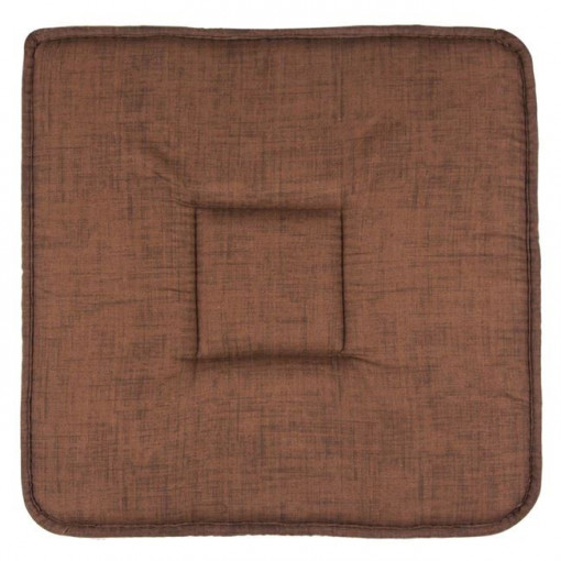 Perna decorativa pentru scaun, doua fete, dimensiune 39x39x3 cm, Maro - Img 1