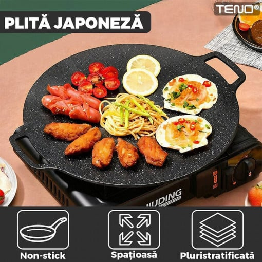 Plita pluristratificata Japoneza Teno, invelis anti aderent, diametru 32 cm - Img 6