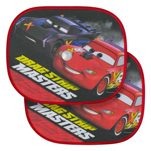 Set 2 parasolare auto, prindere cu ventuze, dimensiune 44 x 36 cm, model Cars