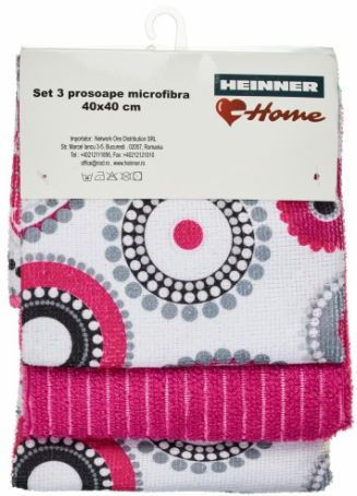 Set 3 prosoape microfibra, Heinner Home, marime 40 x 40 cm - Img 5