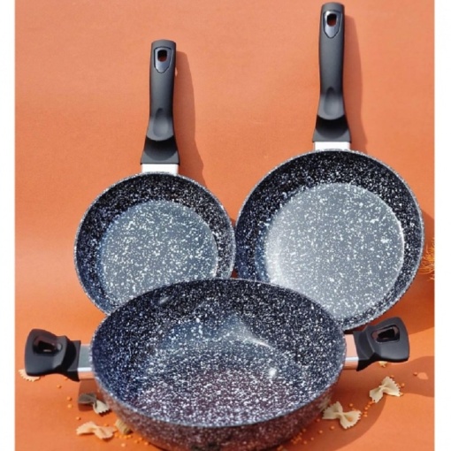 Set gatit 3 piese, 2 tigai 20/24 cm + 1 cratita 28 cm, Edenberg EB-14721 - Img 2