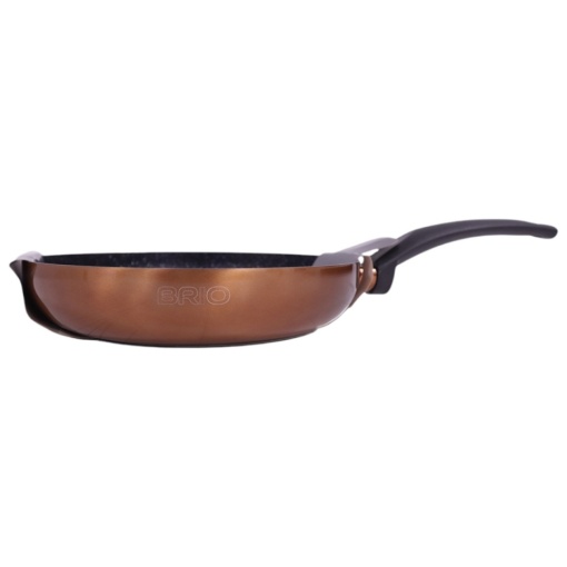 Tigaie aluminiu presat cu acoperire antiaderenta marmorata, diametru 24 cm, exterior cupru, baza inductie, Brio Copper - Img 2