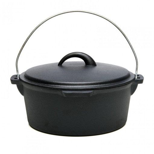 Ceaun din fonta pura cu capac, 25×10 cm, 3.5 L - Img 2