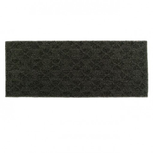 Covor tip mocheta pentru hol, 50x130 cm, Negru/Gri - Img 1