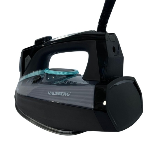 Fier de calcat cu ecran LED Hausberg HB-7825NG, talpa din titan, 3000 W, 11 niveluri temperatura, 350 ml, negru - Img 2