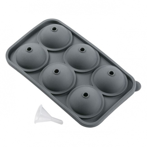 Forma din silicon pentru cuburi de gheata rotunde, 6 compartimente, dimensiune 19.5x11x5 cm - Img 1