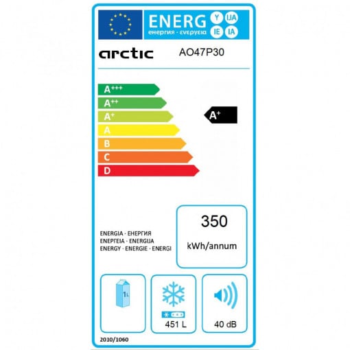 Lada frigorifica Arctic AO47P30, 451 l, Clasa F, Conditii extreme -15 grade C, Izolatie densa, Panou control LED, Alb - Img 5