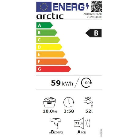 Masina de spalat rufe Arctic AB101223XLAB, 10 kg, 1200 rpm, Clasa B, Hygiene+Steam, Add-In, Steam Clean, Child Lock, Display LCD, Motor Silent Inverter, Antracit - Img 7