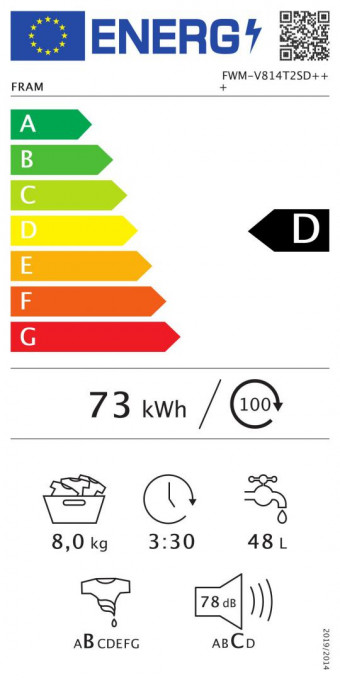 Masina de spalat rufe Fram FWM-V814T2SD+++, Capacitate 8kg - Img 6