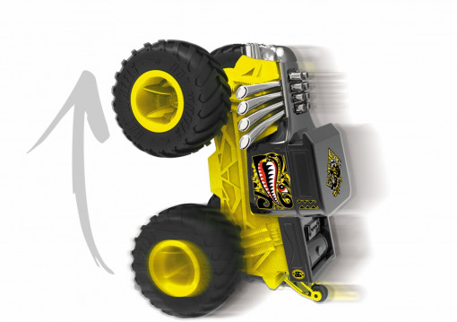 Masinuta Hot Wheels Monster Trucks - Bone Shaker, galben - Img 3