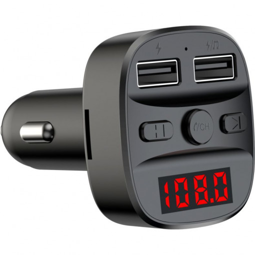 Modulator FM Bluetooth Serioux SRXA-ABFM60, USB, microSD, USB 2.4A, Negru - Img 4