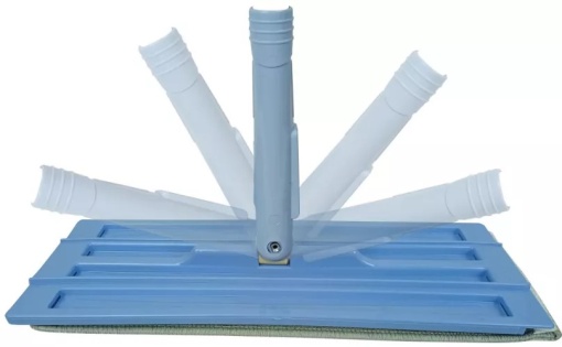 Mop plat cu 2 cuve, capacitate totala 8 l, laveta microfibra, Bej/Albastru, Ertone MN500 - Img 8