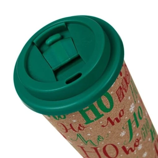 Pahar din plastic cu pluta de Craciun, dimensiune 8.5x18 cm, capacitate 500 ml, Ho Ho Ho - Img 3