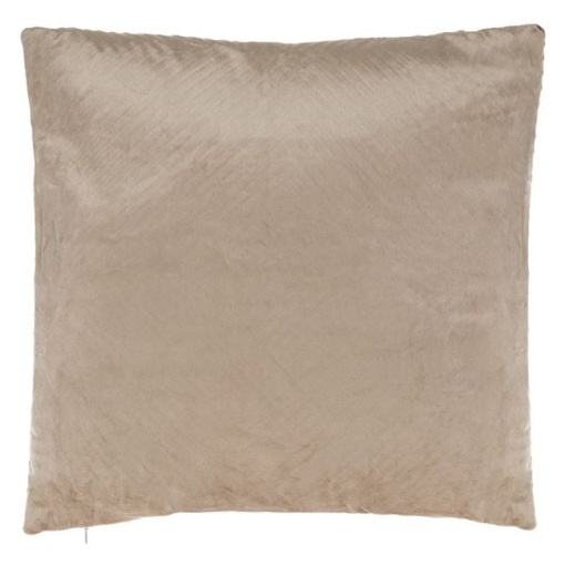 Perna decorativa catifelata, dimensiune 45 x 45 x 12 cm, model reliefat, Taupe - Img 5