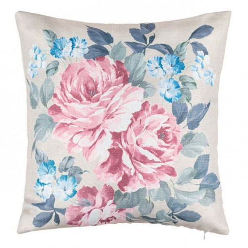 Perna decorativa cu model floral, dimensiune 45x45 cm - Img 3