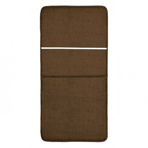 Perna decorativa de exterior pentru scaun cu spatar, doua fete, elastic pentru fixare, dimensiune 87x43 cm, Maro - Img 3