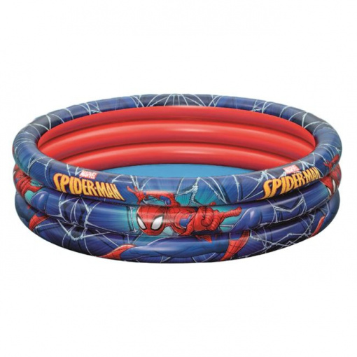 Piscina gonflabila pentru copii, 3 inele, dimensiune 1.22 x 0.30 m, capacitate 200 l, Spider-Man - Img 1