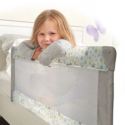 Protectie pentru pat pliabila Model Stelute Honey Baby, 120x43.5cm, Multicolor - Img 4