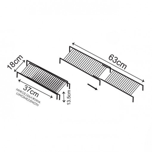 Raft metalic extensibil pentru bucatarie, dimensiune 37x16x13.5 cm - Img 4