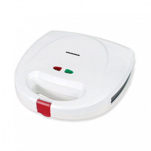 Sandwich maker, Heinner SM-2K750WH, 750W, indicator luminos, Alb