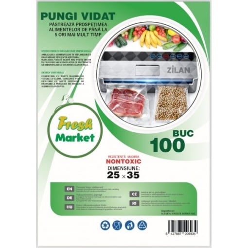 Set 100 pungi de vidat Gofrate, dimensiune 25x35 cm - Img 3