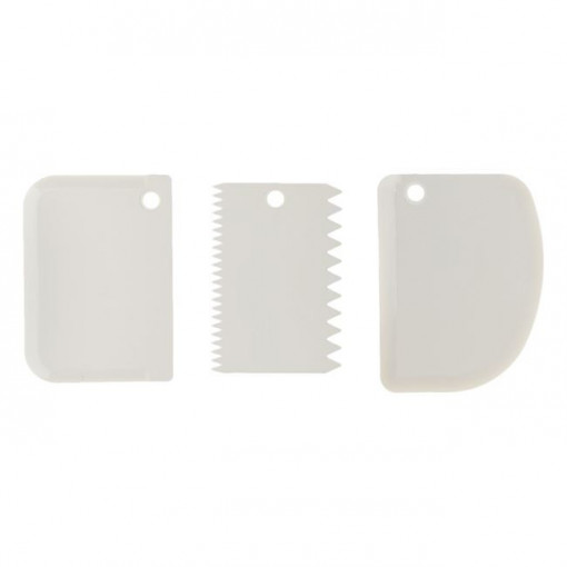 Set 3 accesorii din plastic pentru taiat si modelat aluat, 9 x 14 cm - Img 1