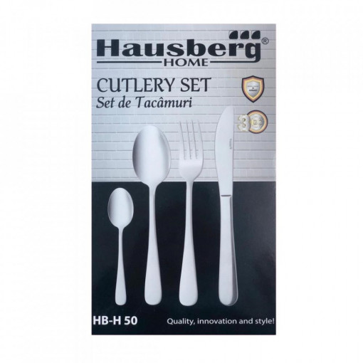 Set tacamuri Hausberg HB-H49, 16 piese, finisaj lucios, Inox - Img 3