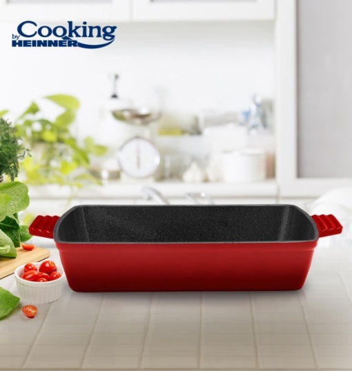 Tava Cooking by Heinner Red Line, fonta emailata, 33 x 23 x 7 cm, HR-KN-TV33 - Img 2