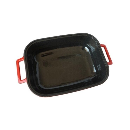 Tava dubla din fonta emailata, capacitate 4 l+ 2.5l, dimensiune 25x33 cm, greutate 7.5 kg, Hausberg H758 - Img 4
