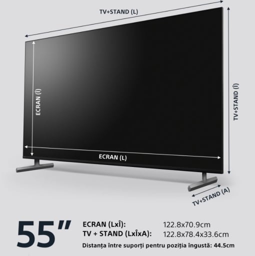 Televizor Sony BRAVIA LED 55X85L, 139 cm, Smart Google TV, 4K Ultra HD, 100Hz, Clasa F (Model 2023) - Img 2