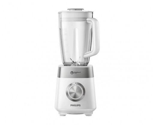 Blender PHILIPS ProBlend Crush HR222400, 2l, 800W, 3 trepte viteza, alb-argintiu