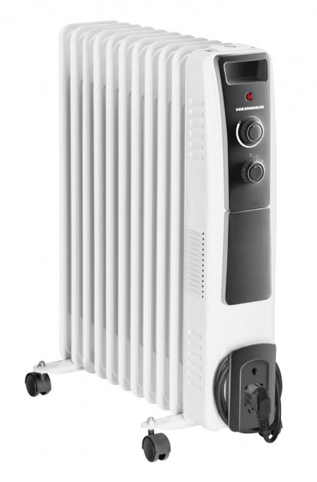 Calorifer electric cu ulei Heinner HOH-Y11WB, 2500 W, 11 elementi, protectie supraincalzire, termostat reglabil, alb - Img 2