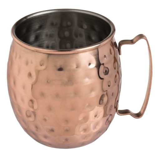 Cana inox cu model forjat, 500 ml, Roz auriu