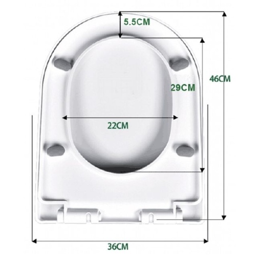 Capac cu sistem Soft Close pentru toaleta, dimensiune 36 x 46cm, Alb - Img 5