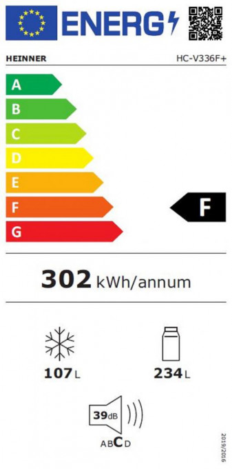 Combina frigorifica Heinner HC-V336F+, clasa energetica: F, sistem racire Less Frost - Img 6