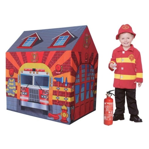 Cort de joaca pentru copii, dimensiune 95 x 72 x 102cm, 3 + ani, Statie de pompieri
