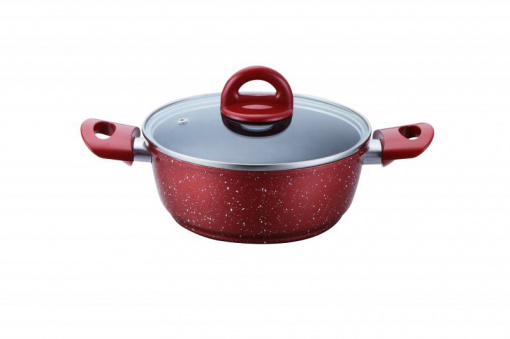 Cratita aluminiu Vanora Pietra Rosa, non stick, 24x10 cm, 4 l - Img 2